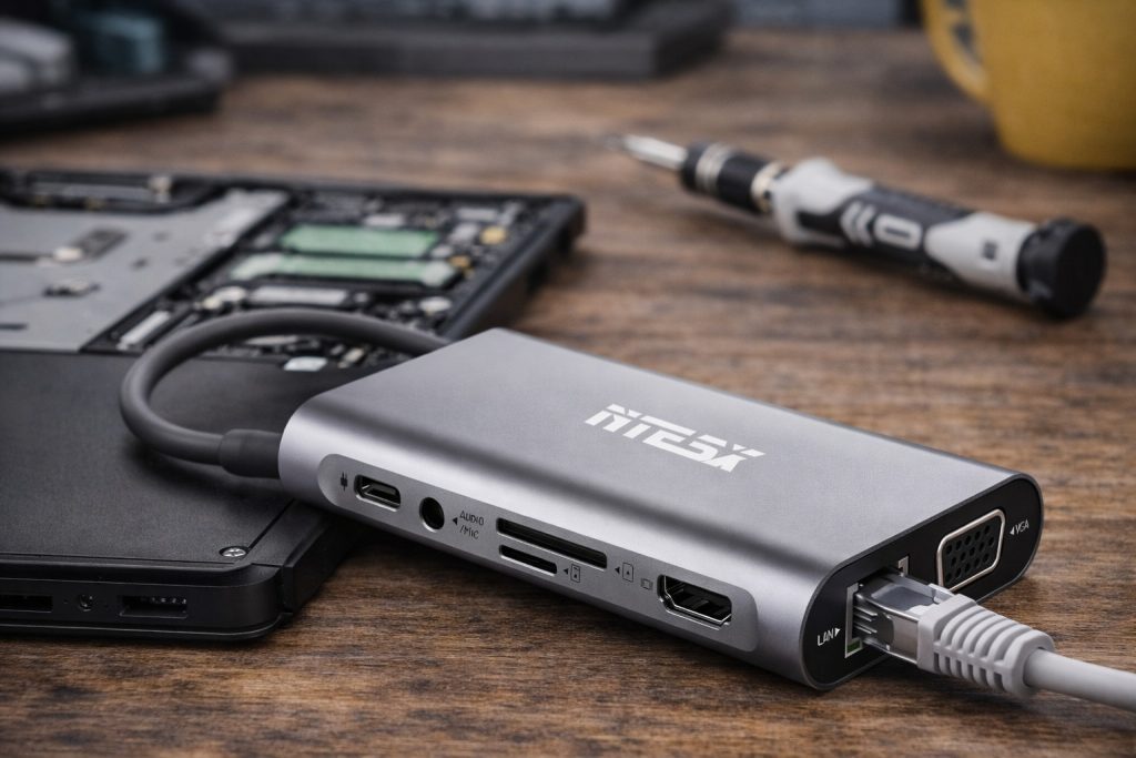 Hub HDMI con Ethernet y Carga