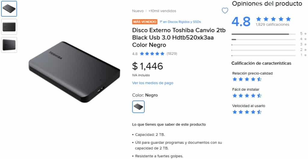 Toshiva Canvio Black